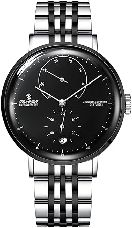 Senors Watches Men's Automatic Watch with Power Reserve Display Wristwatch