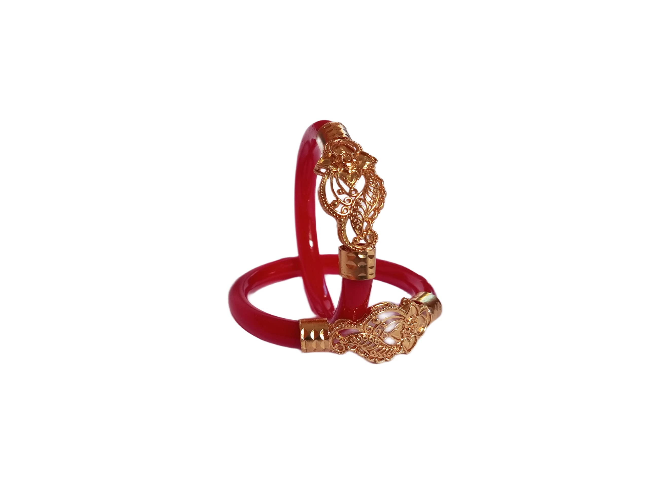 Gold Plated Plastic Desiga Pola Chori Bangle for Women