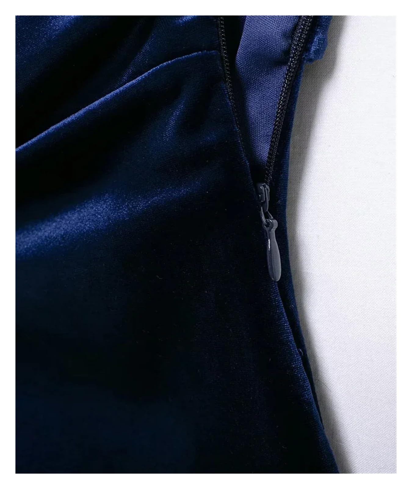 Femmes Bleu Plissé Dos Nu Côté Zipper Tops Vintage Halter Neck Sans Manches Femme Top, bleu, M