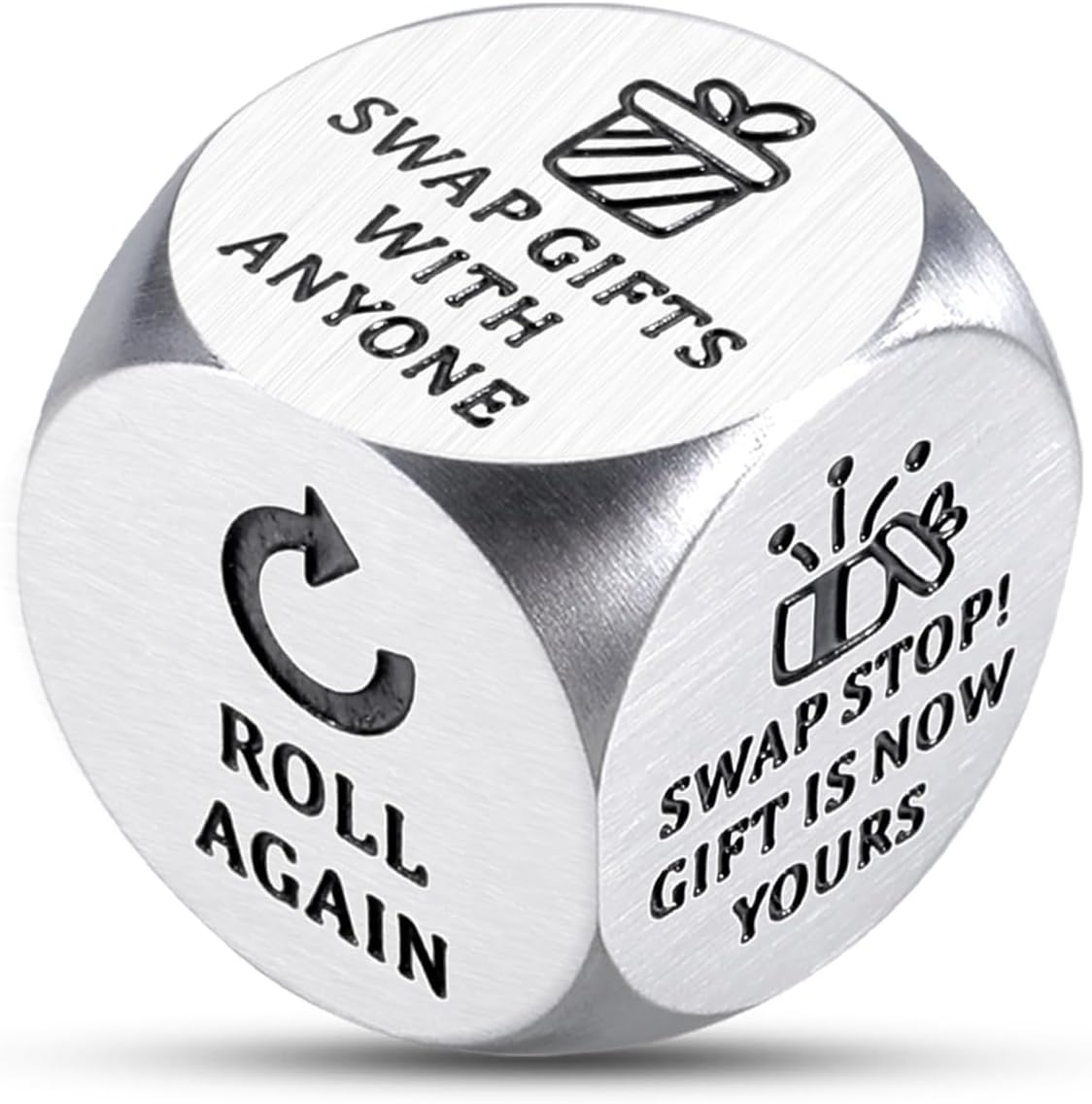 Santa Swap Gift Exchange Dice Funny White Elephant Dice Gifts for Adults Women Men Most Poppular Christmas 2025 Gifts for Boys Stocking Stuffers for Women Men Christmas Party Games Exchange Dices Game