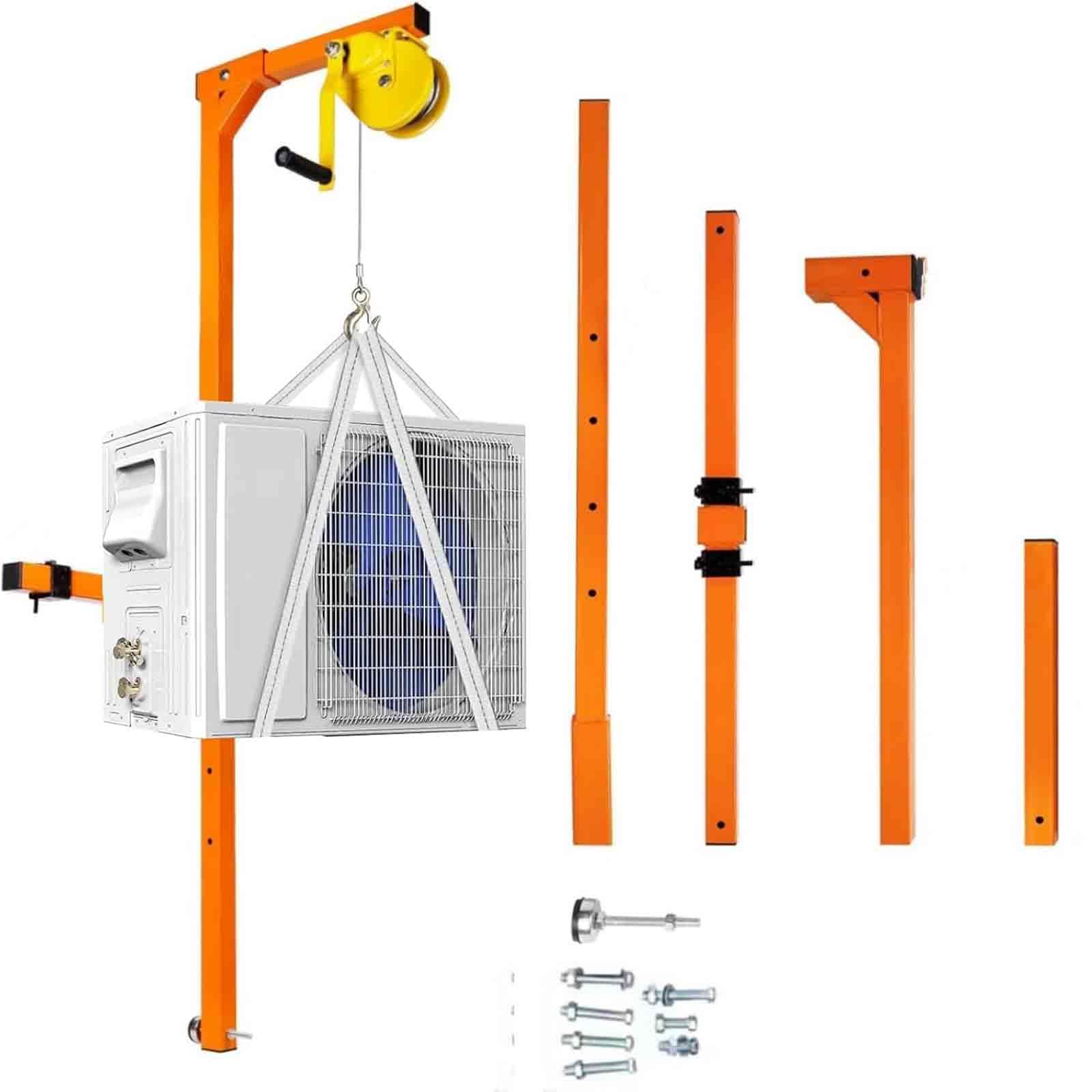Hochleistungs-Klimaanlagen-Installationswerkzeug - 300 kg Kapazität, 30 m Komplett-Set, tragbare Handwinde, abnehmbar, leicht zu tragen, 25 m Hebehilfe