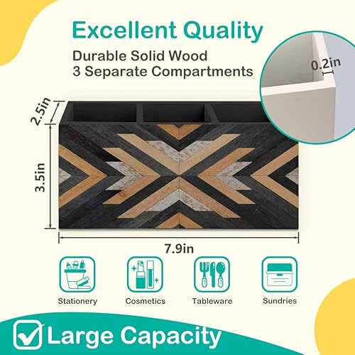 Miniatura 2 de Soporte para bolígrafo occidental para escritorio de oficina en casa, decoración azteca, retro, bohemio, azteca occidental, para brochas de