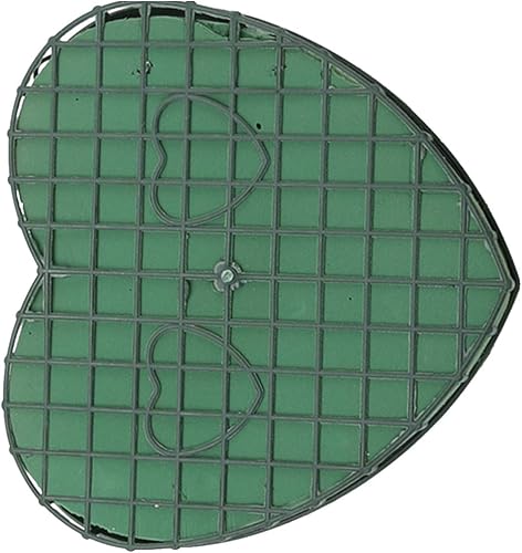 Miniatura 9 de EXCEART Espuma floral húmeda con forma de corazón de espuma con bandeja de ventosa para centro de mesa de boda, decoración de fiesta, arreglo de