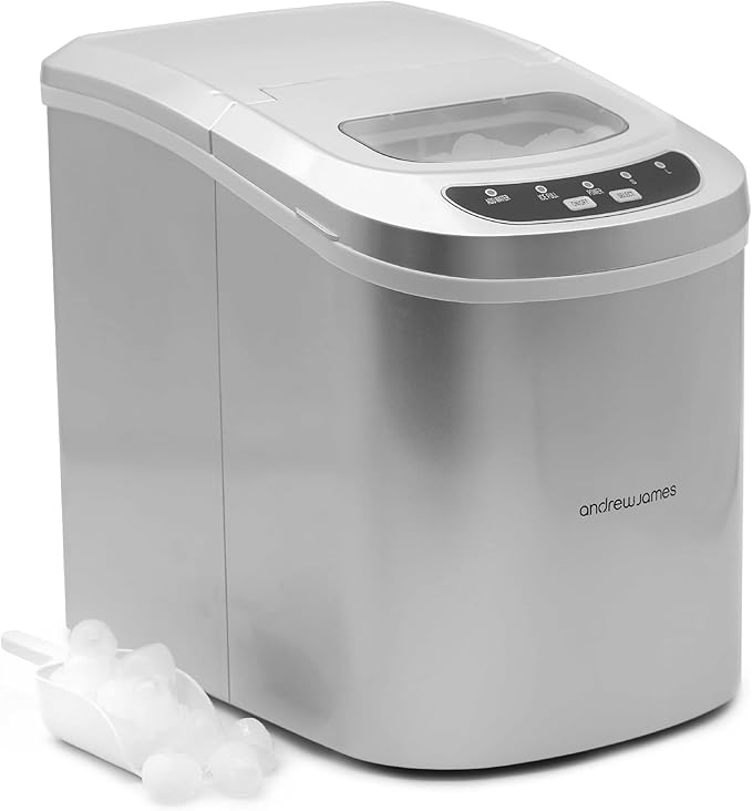 Andrew James Ice Maker Machine Compact Portable Countertop Ice Cube Maker with 2.2L Tank Ice Andrew James Ice Maker Machine Compact Portable Countertop Ice Cube Maker with 2.2L Tank Ice