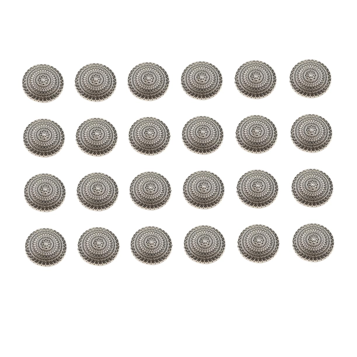 Bottoni Metallici Retrò per Cappotto 25mm Argento 100 Pezzi