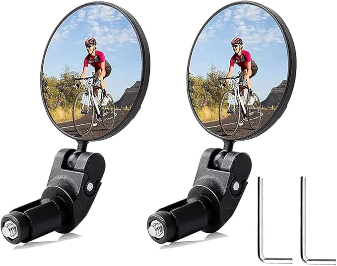 E-Bike Rückspiegel Verstellbar – Als 2. Spiegel, Biegbarer Schwanenhals, Für Lenker 22-28 Mm