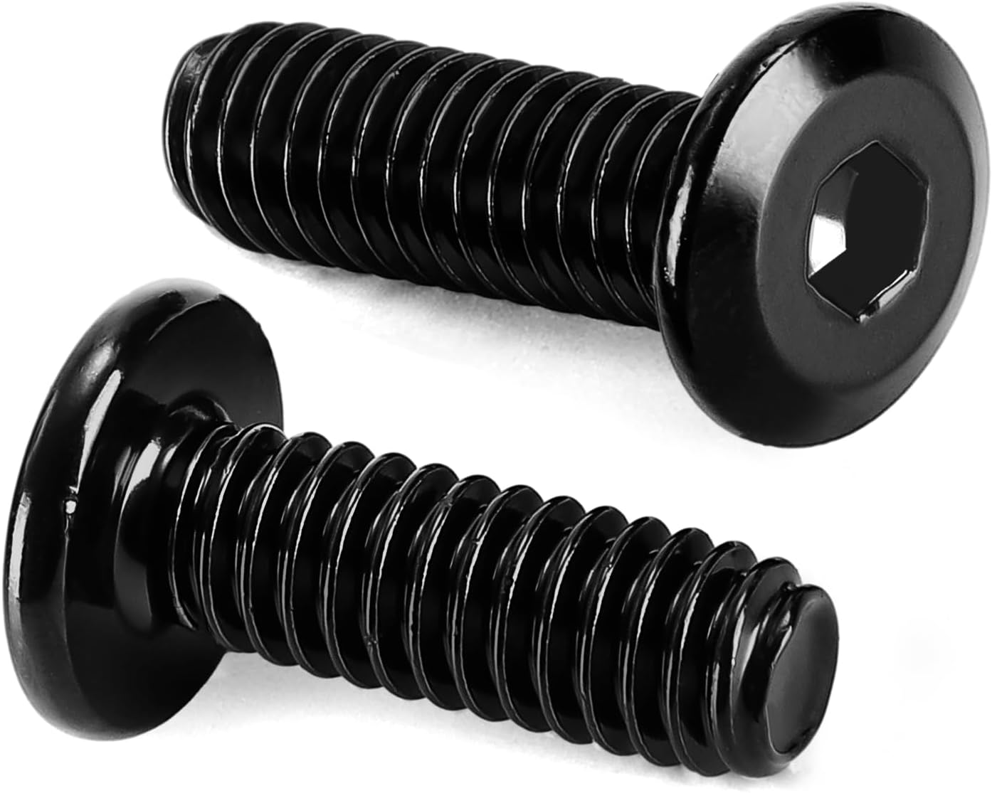 MewuDecor M6 x 18mm Flat Head Socket Head Screws Countersunk Bolts for Furniture Chair Table Desk Crib Bed, Carbon Steel, Black Oxide, Fully Threaded, 25 PCS