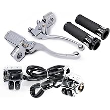 1" Black Grip &amp; Switch Control Wiring Kit for Harley 1996-2012