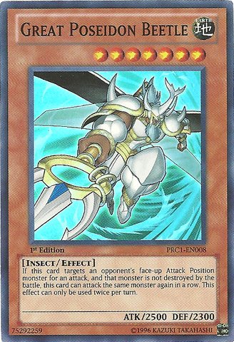 Amazon.com: YU-GI-OH! - Great Poseidon Beetle (PRC1-EN008) - 2012