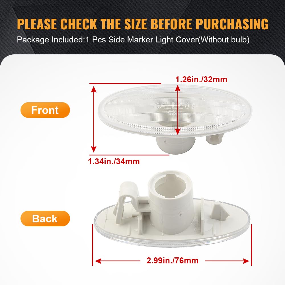Amazon.com: GZYF 1 Pcs Side Marker Light Lamp Cover Turn Signal