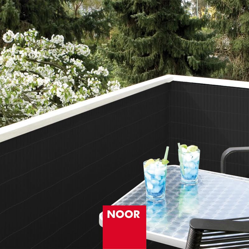 Alpstorm Sichtschutzmatte 180x300cm Anthrazit - PVC Lamellen Für Garten & Balkon