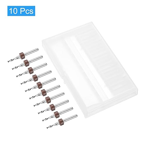 Vista 65 de uxcell Brocas para PCB, 0.028 in, carburo de tungsteno, herramienta rotativa, joyería, grabado CNC, placa de circuito de impresión, micro brocas