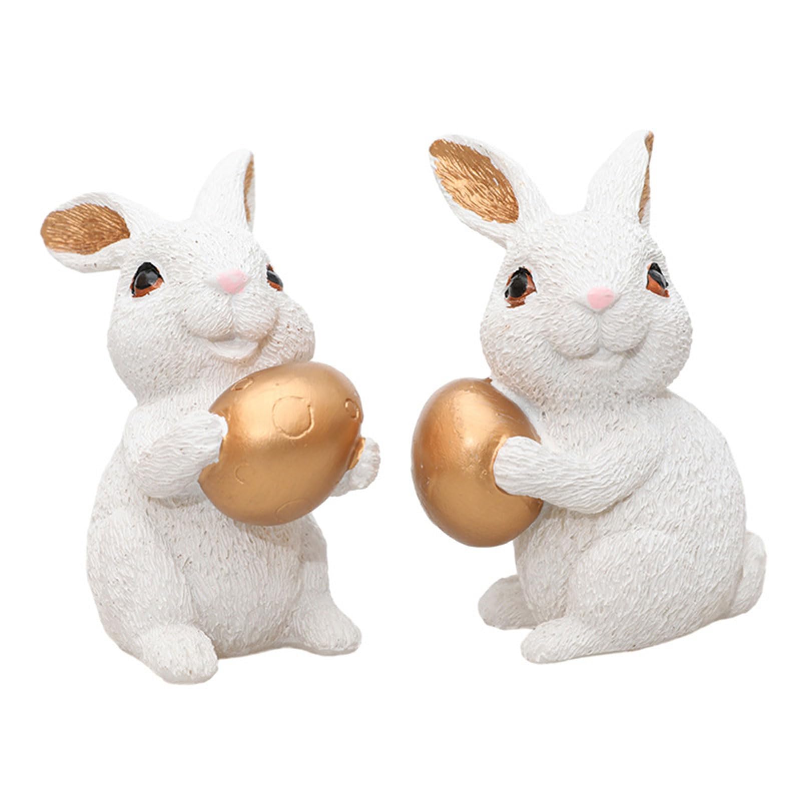 Lapin de Pâques en lot de 2 pour illuminer votre décoration de table printanière en famille