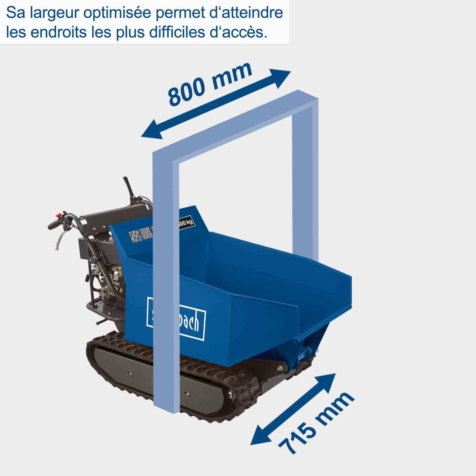 Scheppach Dumper - Benne motorisée Thermique sur chenilles DP5000 | 5,5 CV