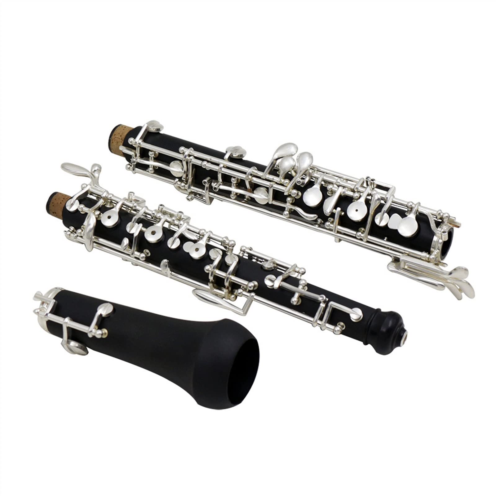 Oboe Instrumento De Viento De Madera De 22 Teclas Niquelado De Estilo Totalmente Automático con Llave C Profesional Oboe con Kit De Lengüeta De Oboe
