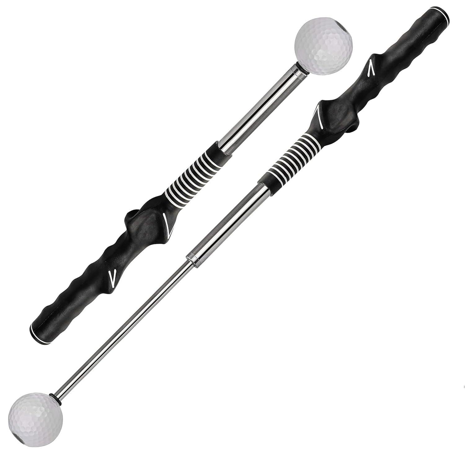 Arttodo Retractable Golf Swing Training Aid, Golf Grip Trainer, Right Hand