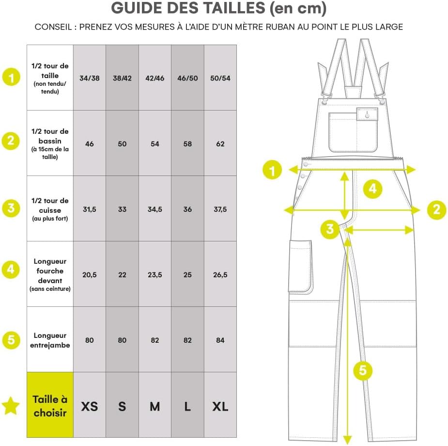 Fashion Safety Working 660140 Pep's Dungarees Size XS Grey/Lime