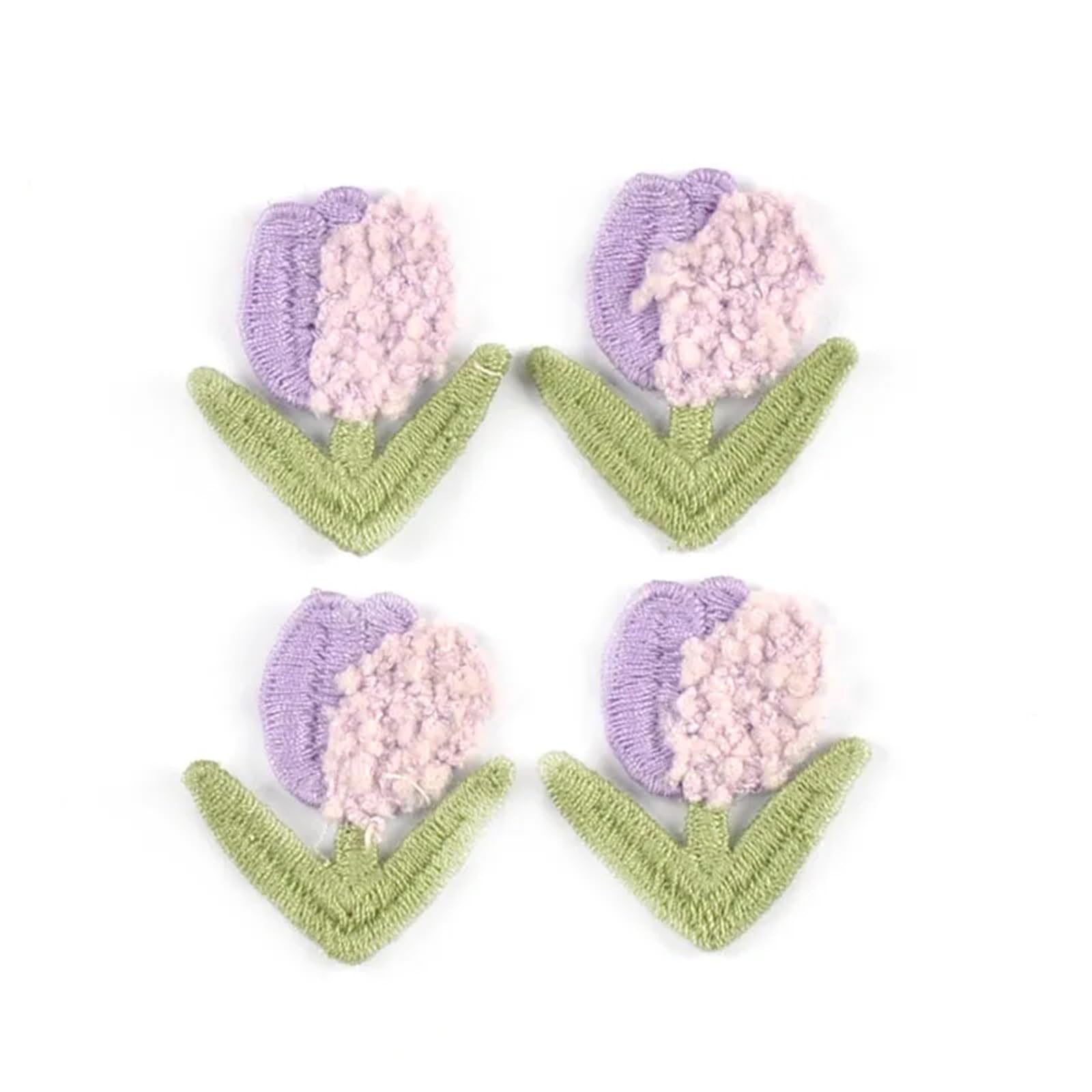Wtaxbh Color4 Iron On Patches 40Pcs 3.6X3.1cm Colored Mix Tulip Pattern Patchwork Patches Embroidery Clothes Sewing Accessories Hairpin Appliques Diy Supplies(Color4)