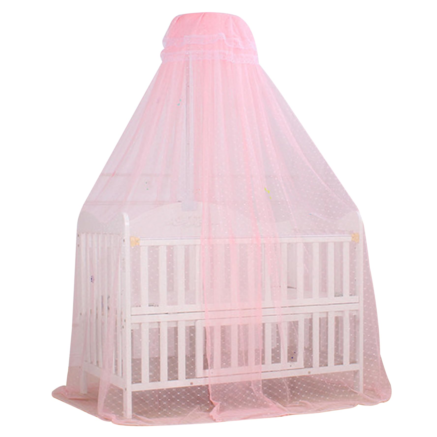 Crib -Baldachin, 2x5,5 m EIN verstellbares Gebiet Bett Baldachin mit verschlüsseltem Maschen, Babybettnetzzelt, atmungsaktive Hängekuppel -Gütervorhangnetz für Baby Kleinkind Schlafzimmer