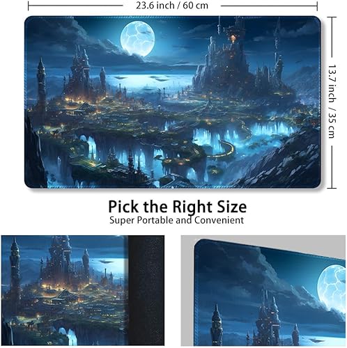 Miniatura 111 de Tapete de juego MTG cosido de alta calidad con zonas y parte trasera de goma antideslizante, tapete de juego TCG para MTG y otros juegos de cartas