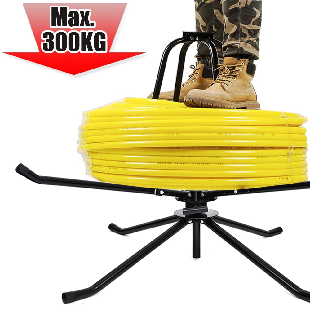 Avvolgitubo avvolgitore per tubi di riscaldamento a pavimento, max. 300 kg, 600 m, per avvolgicavo per tubi PEX PERT AL/PEX con custodia