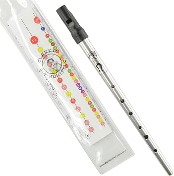 Clarke Tinwhistle Sweetone in Protective Pouch, Silver D SSDP Tin Whistle, Sweet D-Tone