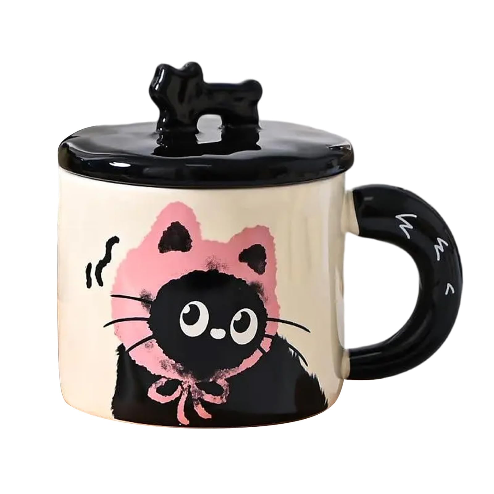 yanwuwa New 370ML Creative Cats Personality Ceramic Coffee Mug Souvenir Gift Drinkware Drinking Cup for and Home Use Home and Cup