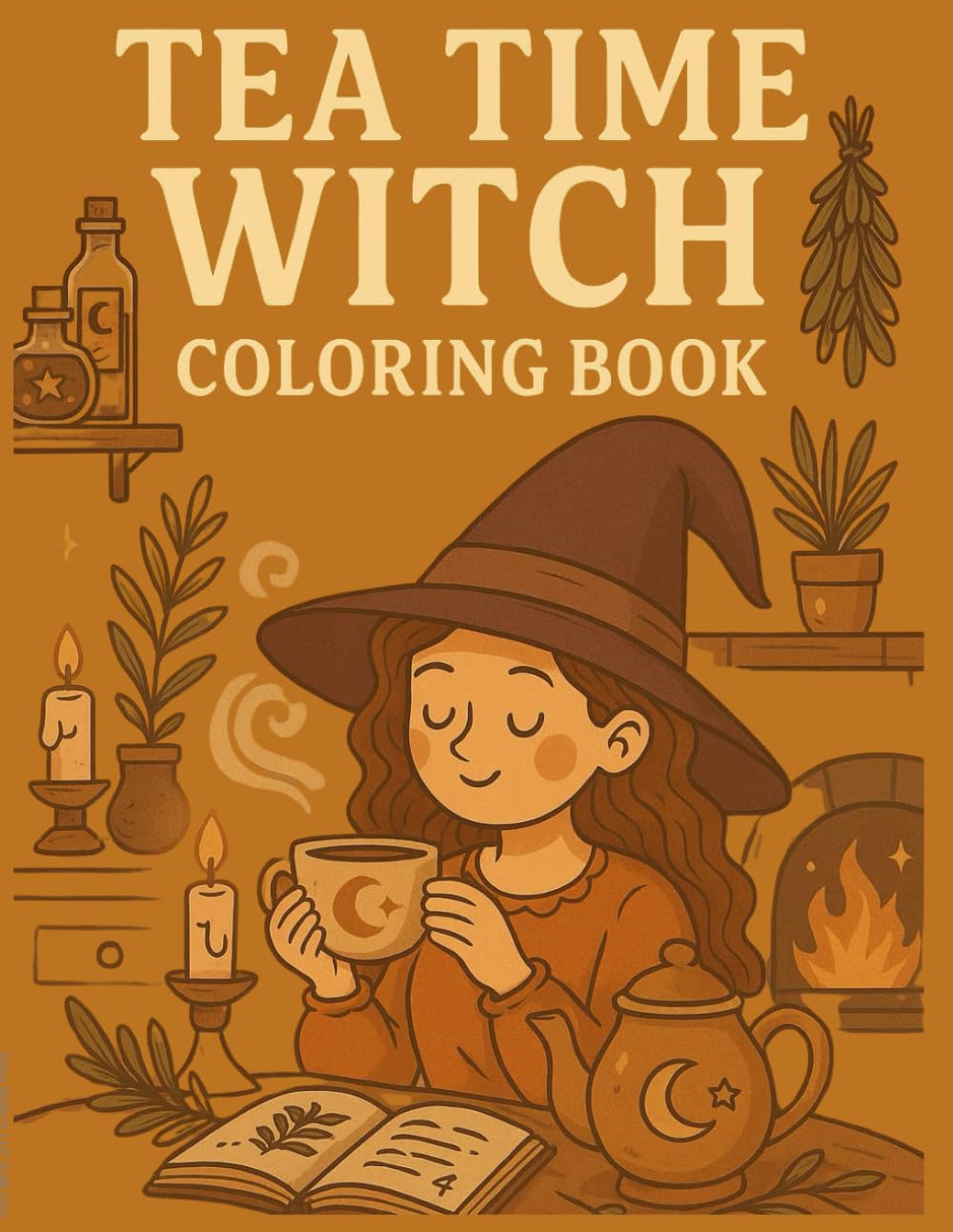 Tea Time Witch Coloring Book: A Cozy Collection of Relaxing Tea Moments, Cute Witch Illustrations & Cottagecore Magic (Cozy Witch Coloring Book Series)