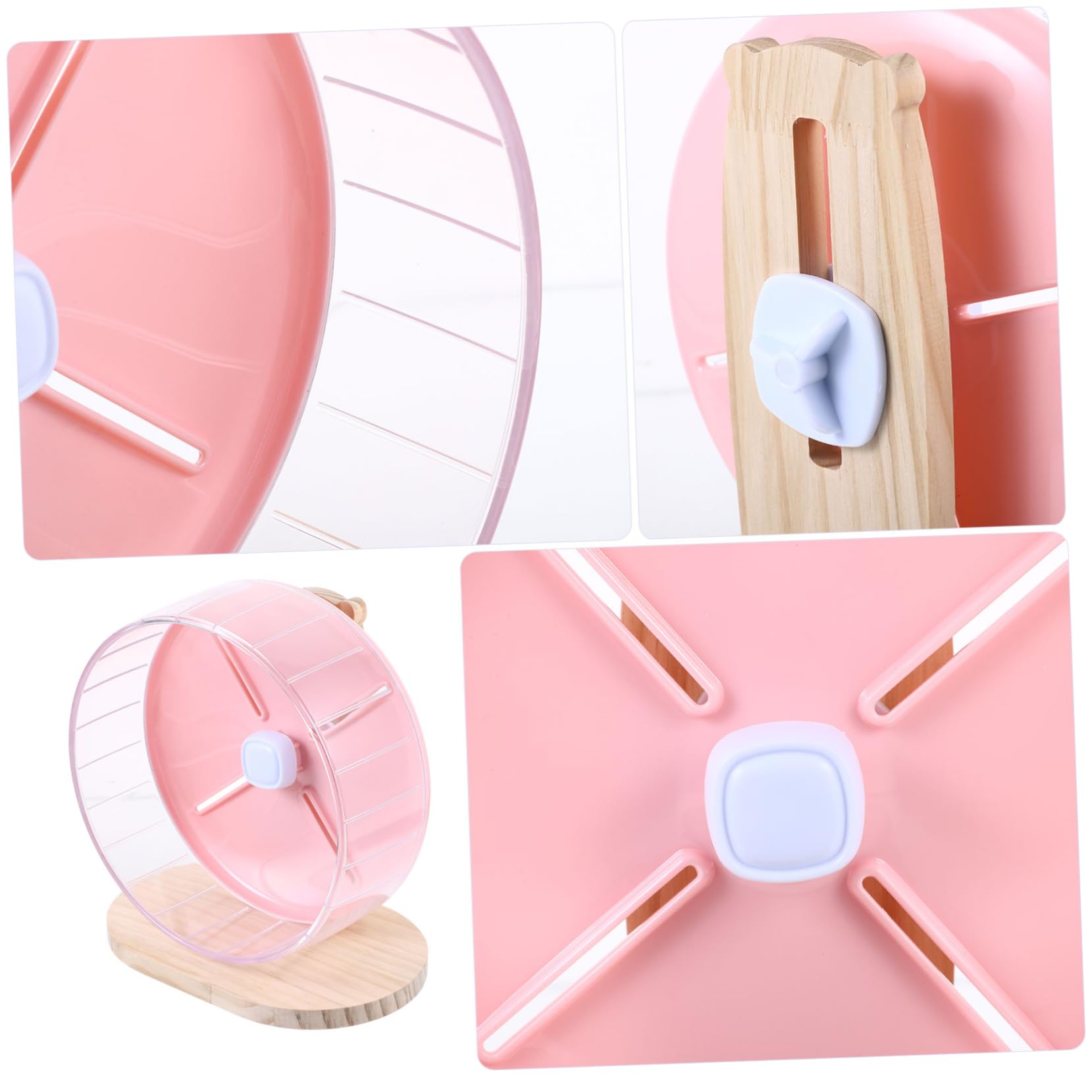 Roue Silencieuse pour Hamster avec Support Compacte et Durable pour Cage de Souris et Chinchilla Roue Dexercice pour Petits Rongeurs