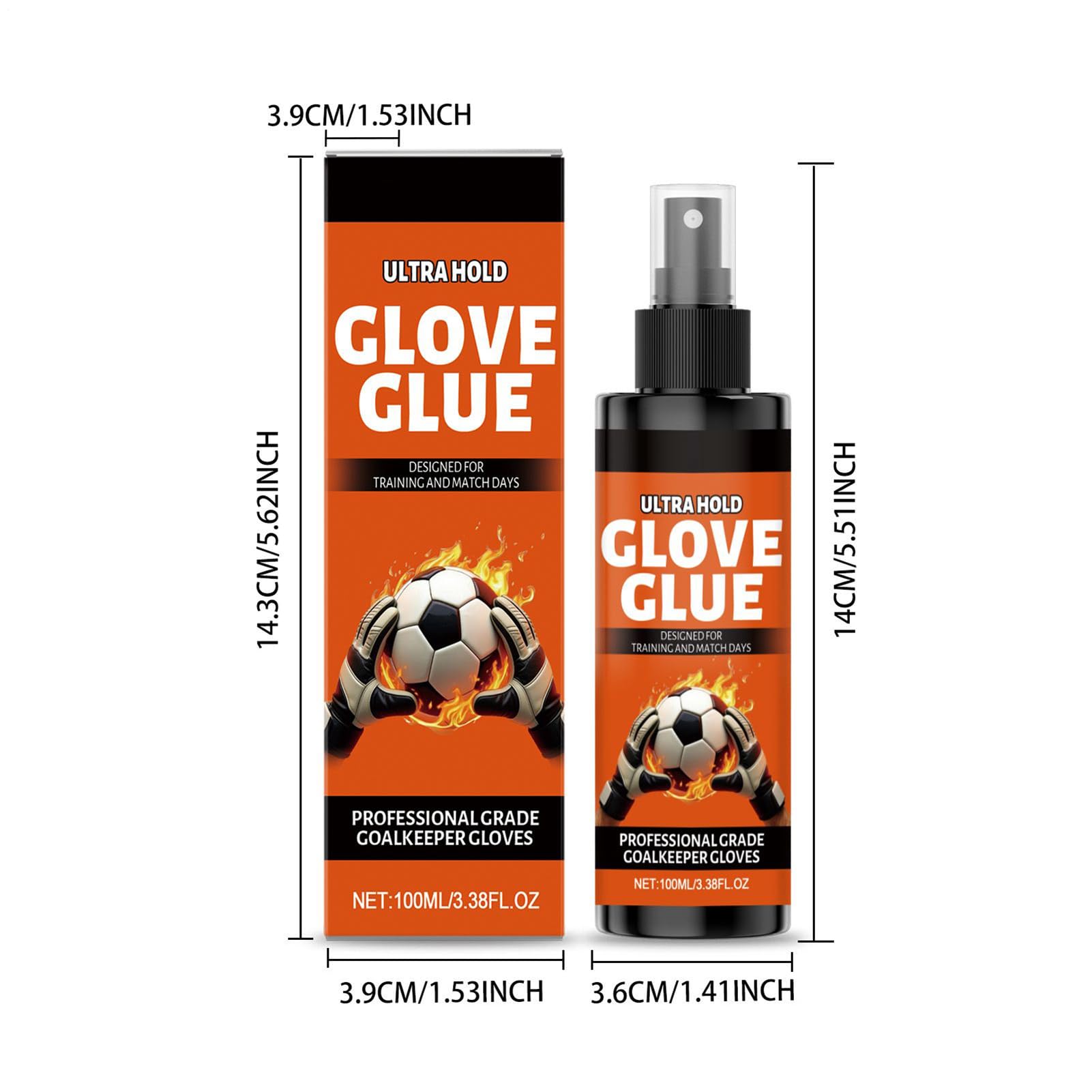 Spray Adhérent pour Gants de Football - Accessoire Sportif Antidérapant et Séchage Rapide | Spray 100ml pour Gants Performance,pour Football Basketball Baseball Boxe Escalade et Sport en