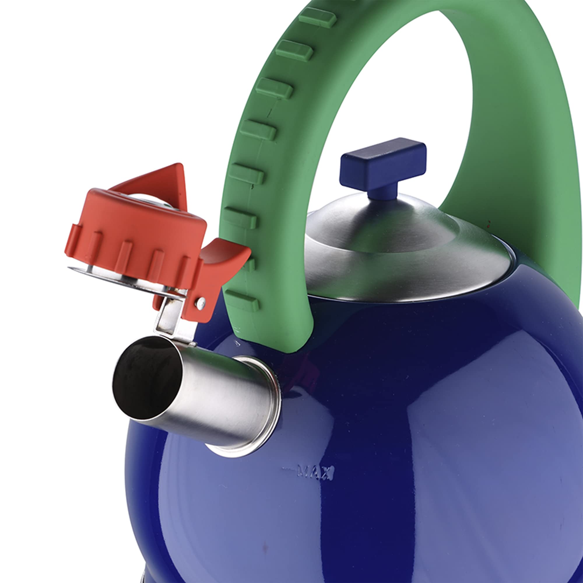 UNITED COLORS OF BENETTON. - Teiera 3 l in acciaio inox colore blu/verde/rosso
