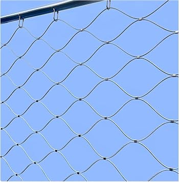 304 Stainless Steel Wire Mesh,Plant Climbing Mesh for Farm Garden Balcony Window Boundary,Zoo Cage Fence Balcony Stair Wire Rope Protection Net,Plant Climbing NetH2.5xL1m/H8.20xL3.28ft