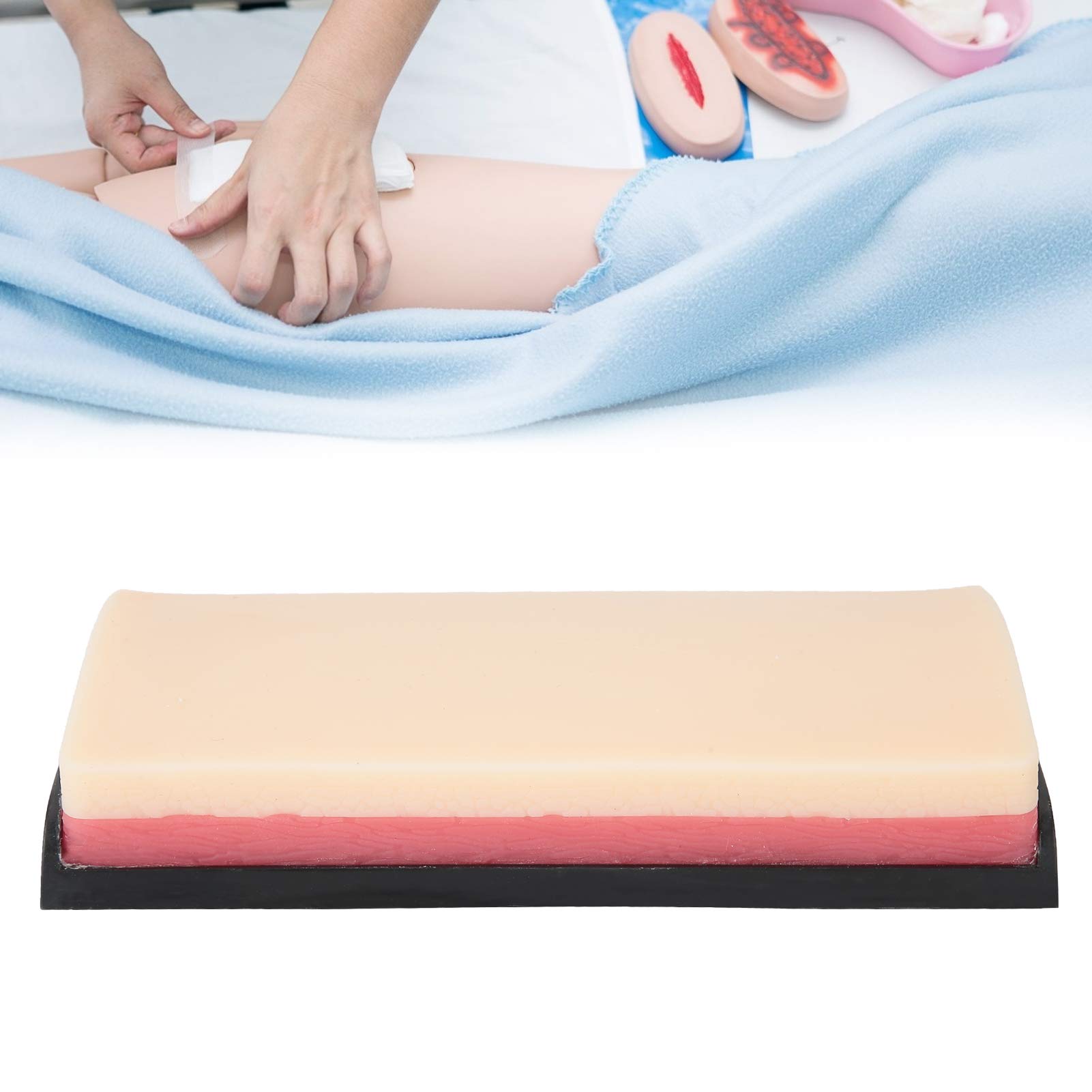 Scicalife - 2 Cuscini Per Iniezione Plastica Per Addestramento Infermieristico, Modello Pelle Umana In Silicone Per Esercitazioni Intramuscolo