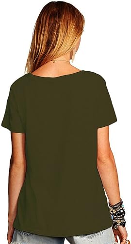 Vista 2 de Romastory playera manga corta de verano informal y holgada con estampa para mujer