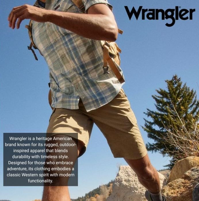 Wrangler Big and Tall Men's Twill Casual Shorts, Half-Elastic 9" Inseam - image 7