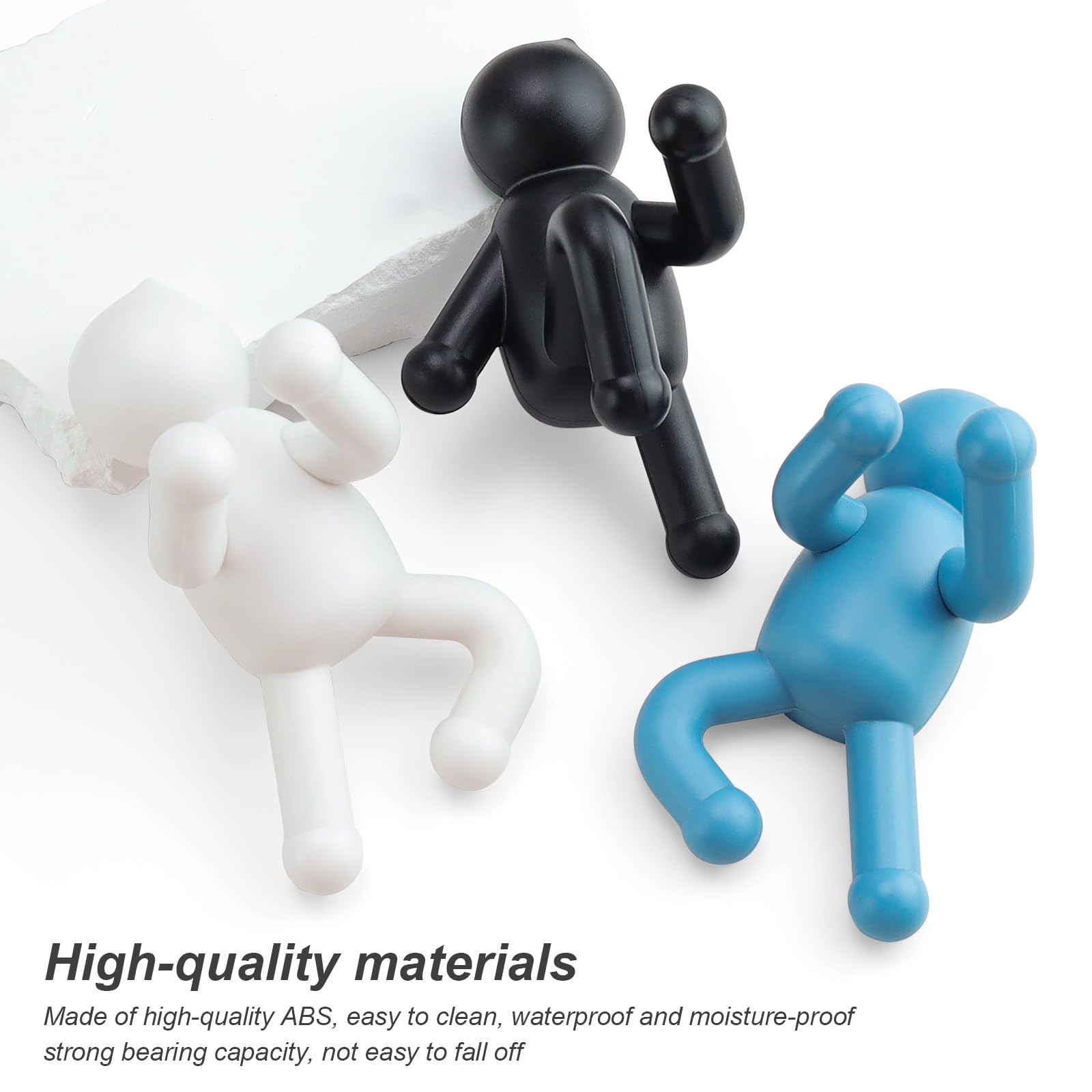 Attaccapanni Da Parete Per Bambini - 3 Pezzi Design Umanoide, Colorati, Con Viti E Adesivi