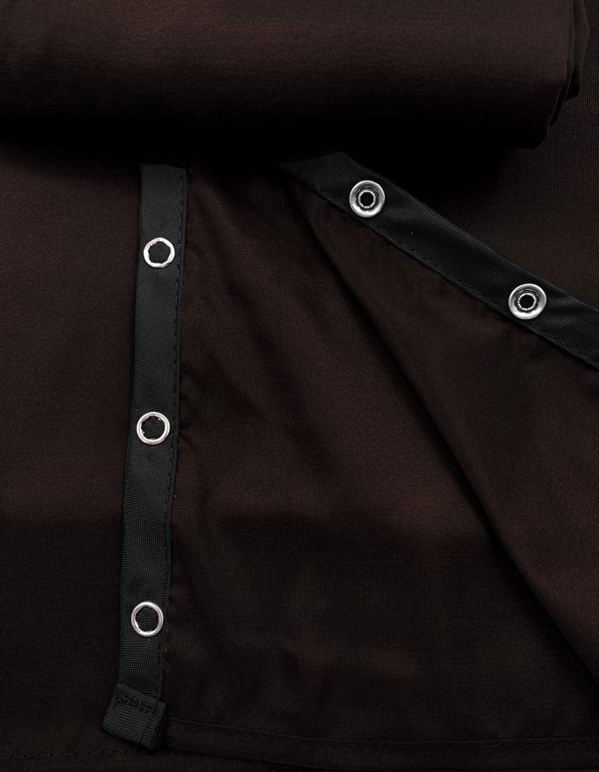A Size Above Oversized Styling Cape with Snap Closure, Chocolate Brown