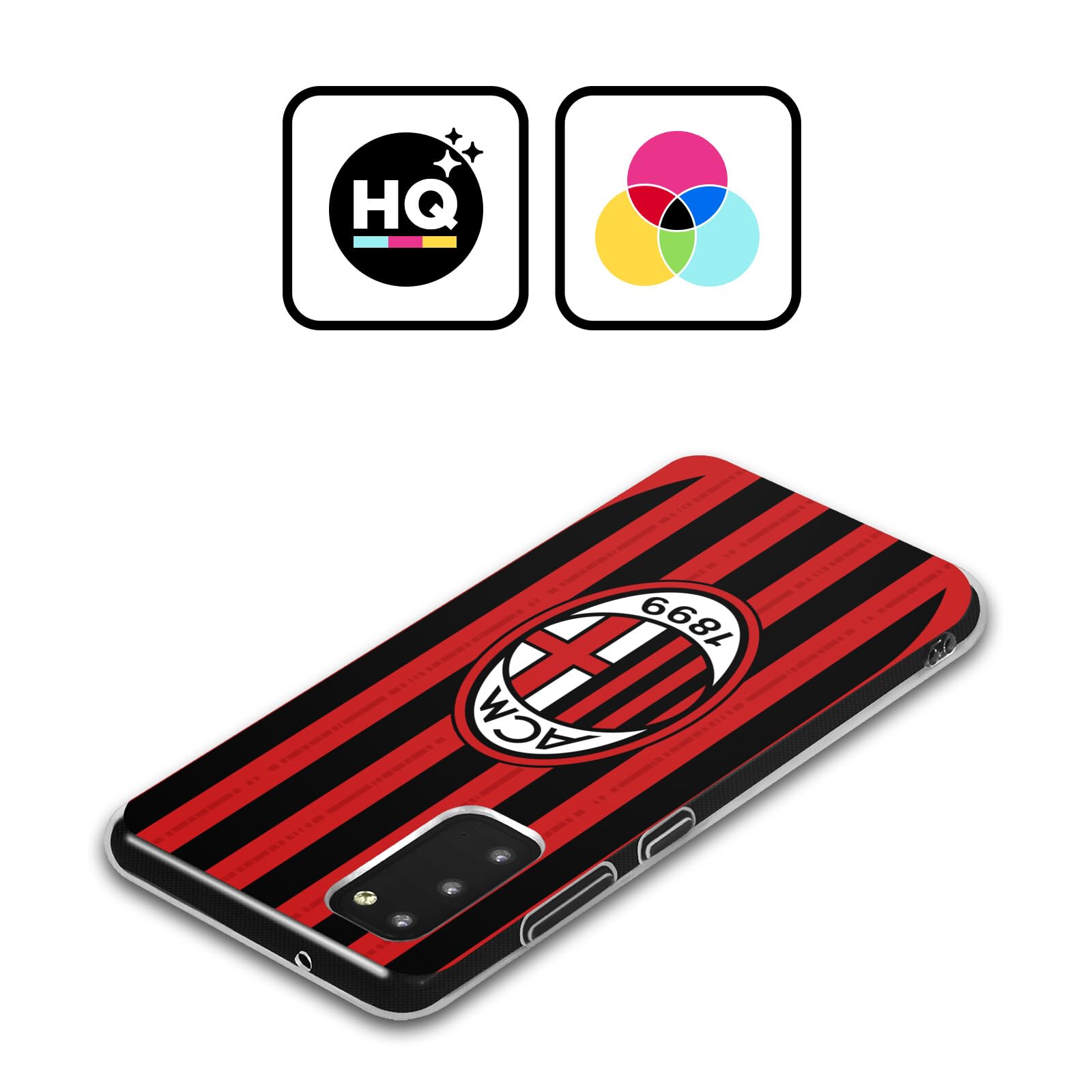 Head Case Designs Licenza Ufficiale AC Milan Home Kit per Stemma 2024/25 Custodia Cover in Morbido Gel Compatibile con Samsung Galaxy A14 5G