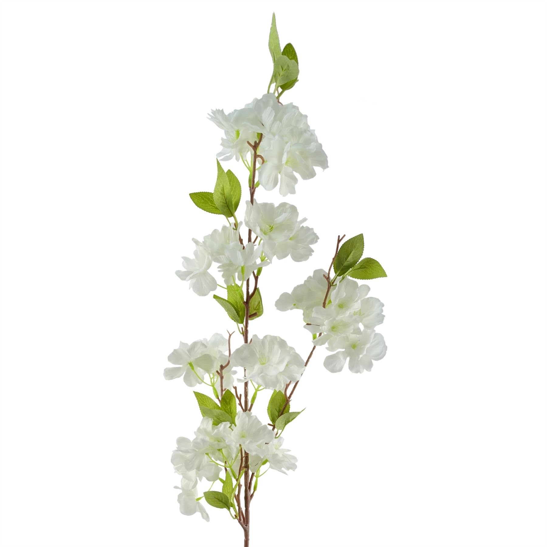 Leaf 100cm White Artificial Blossom Stem - Silk Flowers - Realistic Decoration