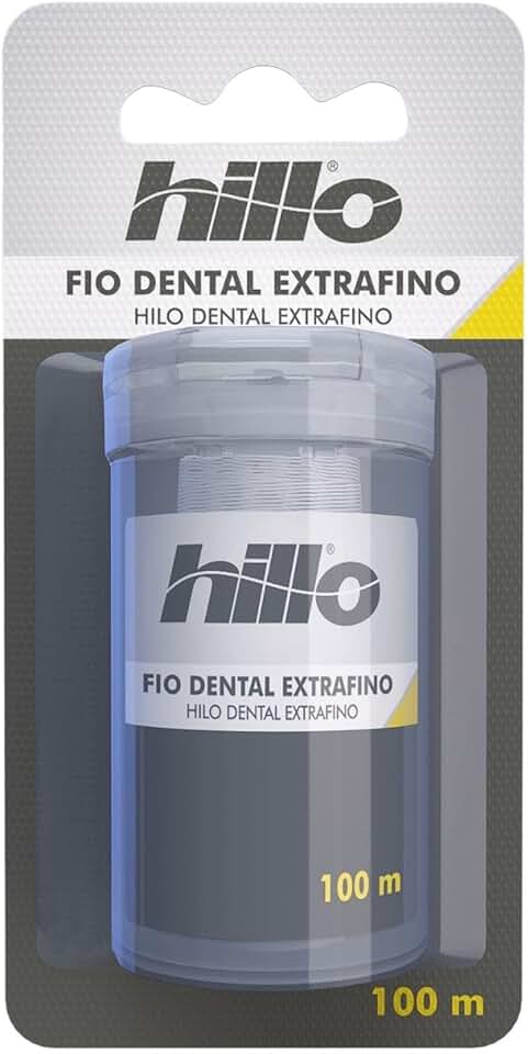 Fio Dental Extra Fino, 100 Metros Hillo, Ideal para Dentes Muito Próximos e Usuários de Aparelho Ortodôntico ou Invisalign