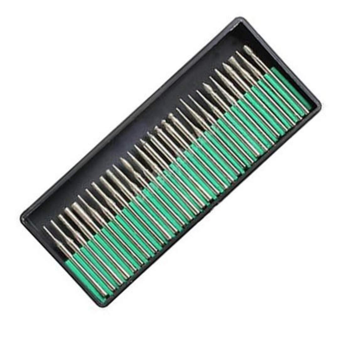 30X Pcs in 1, Silver, 30X Diamond Burr Bits Drill for Engraving Carving DIY Tools for Dremel Rotary Tool (Pack O (30X Pcs in 1, Silver)