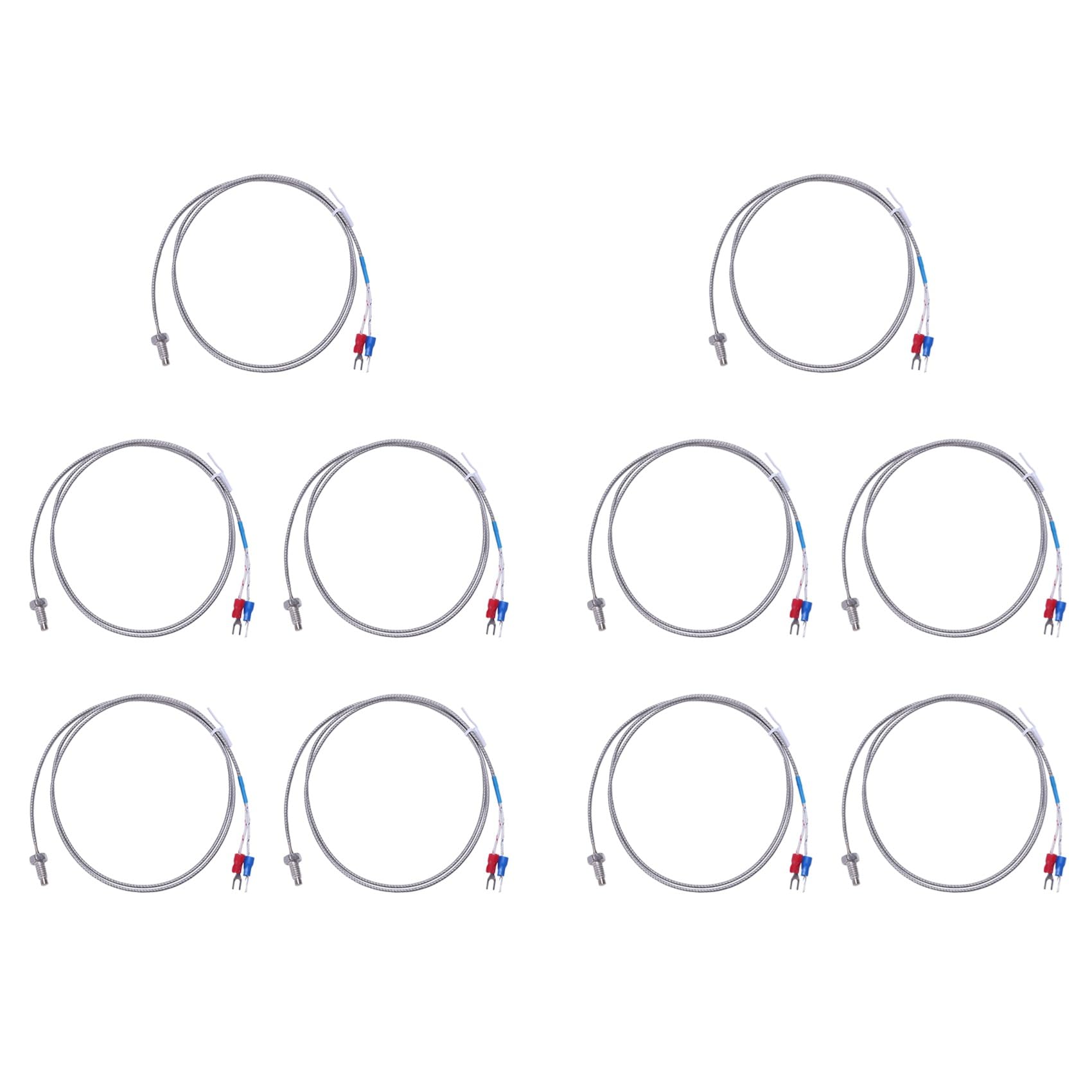 Ctrlzs 10Pcs 3.3Ft K Type Thermocouple Temperature Controller 0-400C Sensor Probe