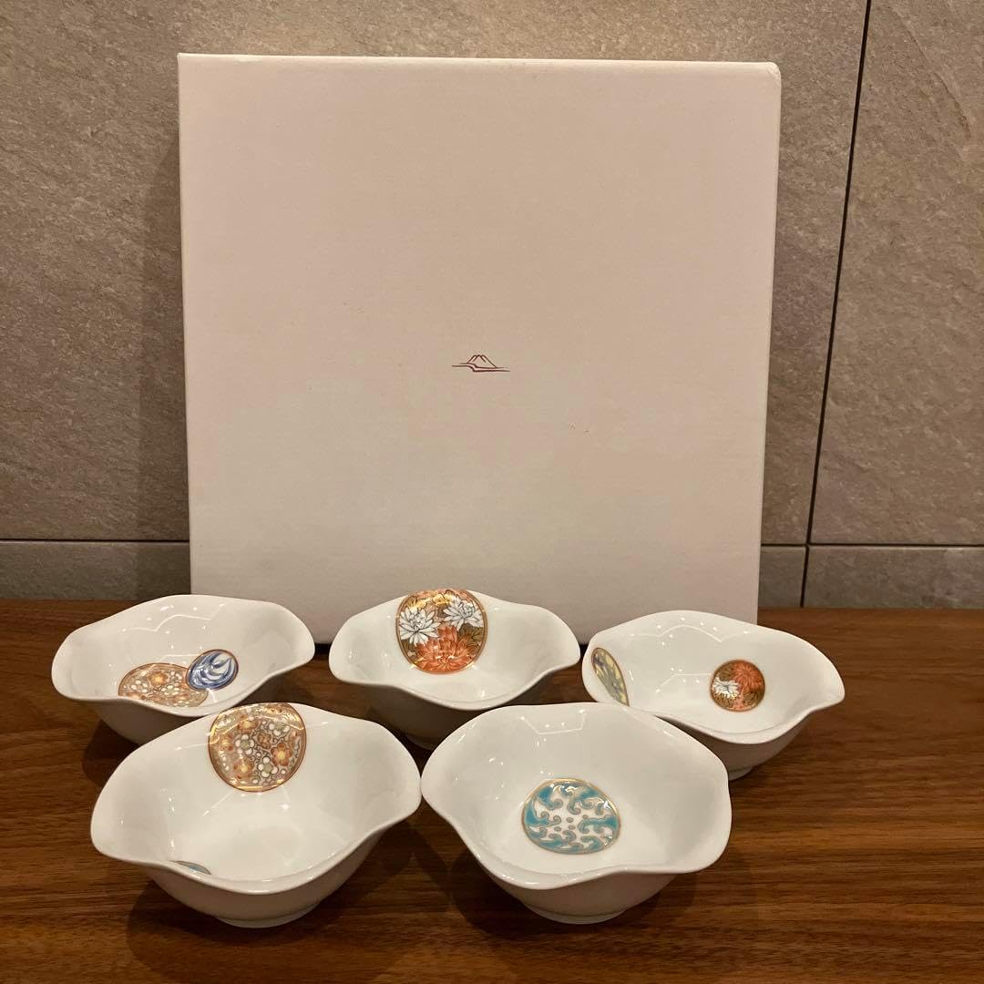 深川製磁 小鉢 有田焼 深川製磁 小鉢揃 八角小鉢 5個 果物模様