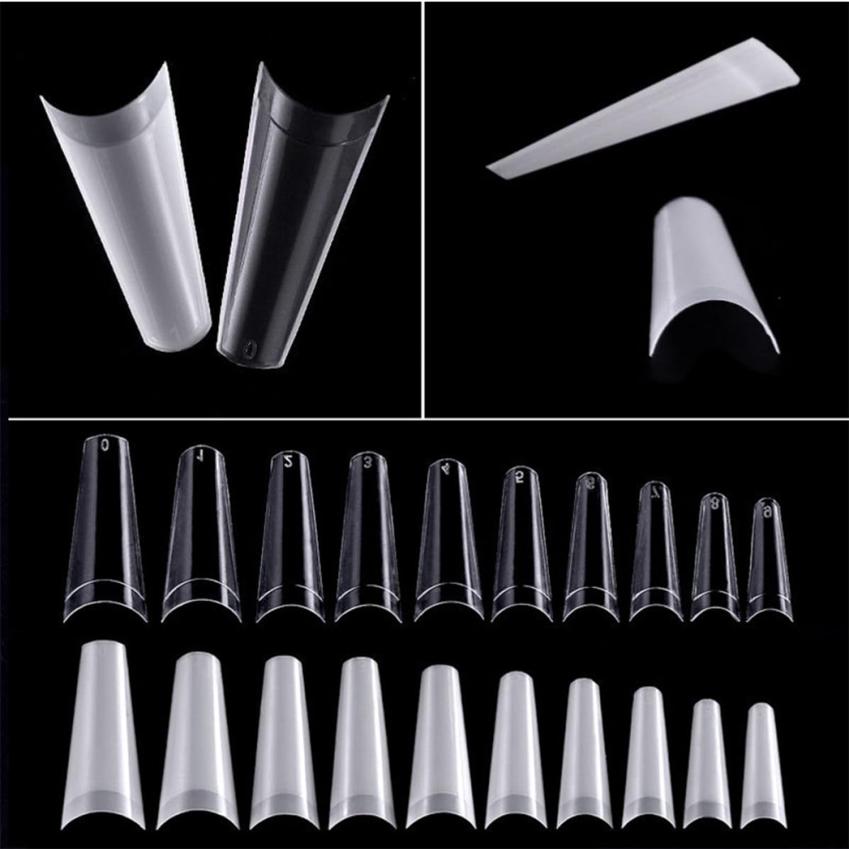 500pcs Full Cover False Nails Manicure Nail Tips Practice Chart with Easy Application, Removal, and Reordering Features for Engraving and Color Palette Use