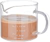 Espresso Cup Measuring Cup Triple Pitcher Milk Cup 250ML/8.5OZ Espresso Cups with Handle Shot Glass with V-Shaped Mouth Milk Frothing Pitcher (Single mouth)