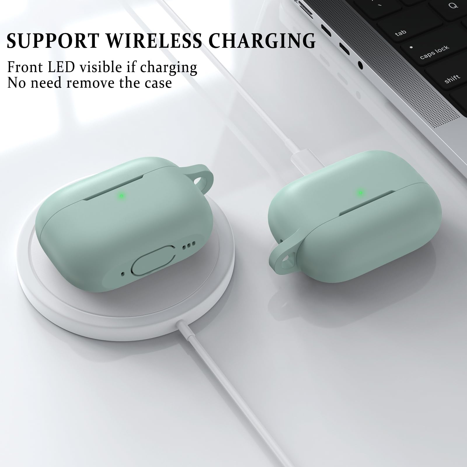 Custodia In Silicone Con Portachiavi Per AirPods Pro 2a Generazione - Protezione Antiurto