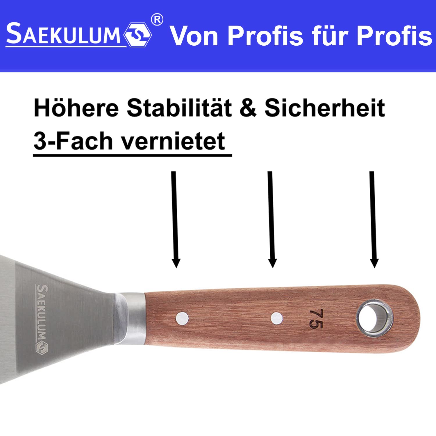WORKPRO Profi Malerspachtel Spachtel Set Aus Rostfreiem Edelstahl Mit