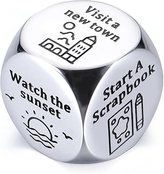 Anniversary for Her Him Date Night Ideas Dice Gifts for Boyfriend Girlfriend Wife Husband Couples Gifts Wedding Gifts 11th Anniversary Steel Gifts Valentines Day Birthday for Women Men