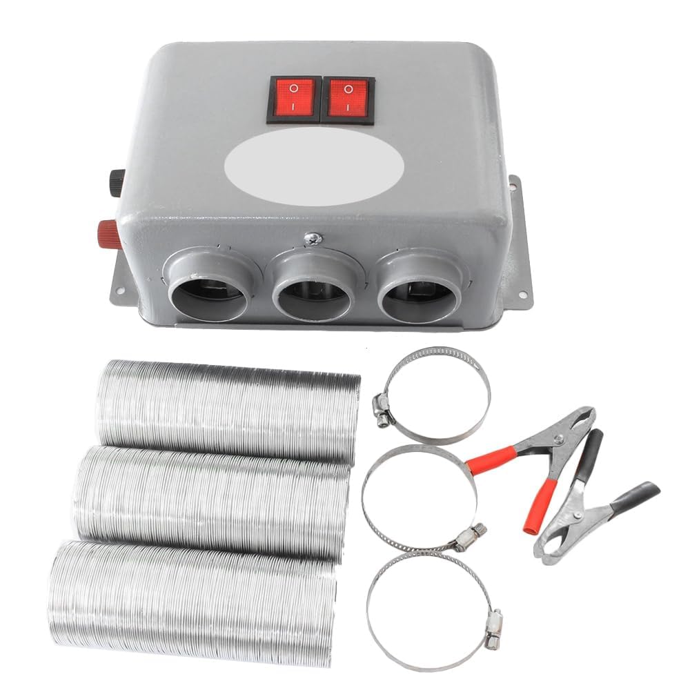 Chauffage électrique 600 W 24 V pour véhicules, camions, Bateaux et UTV. Souffleur, désembueur et dégivreur de Pare-Brise. Fonctionnement Rapide et Silencieux. Idéal pour l'hiver.