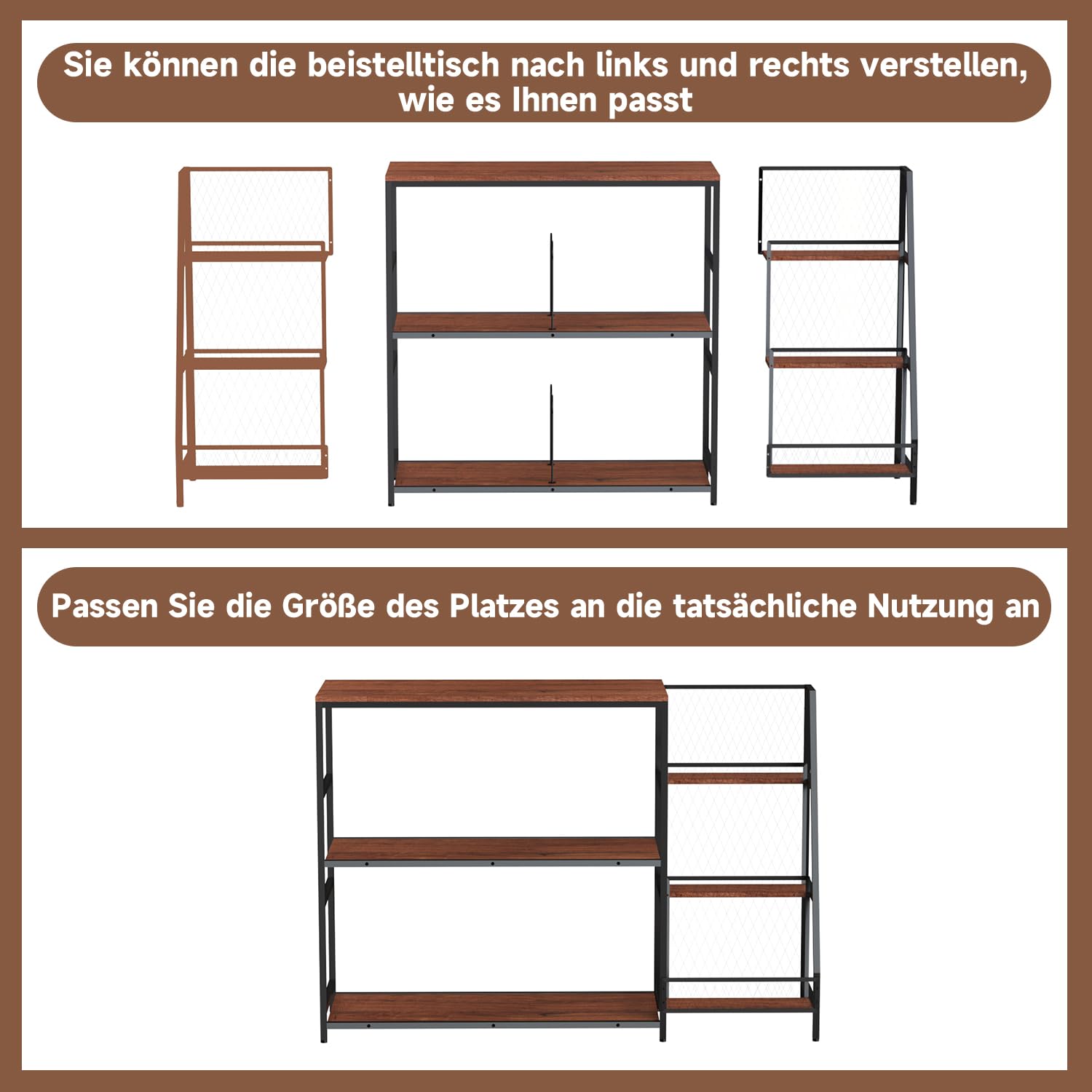 YCJY Beistelltisch Plattenspieler,Schallplattenständer,Vintage Plattenspieler Tisch,mit 2-stufiger Vinyl Schallplatten Lagerung Schallplatten Aufbewahrung bis zu 400 Alben,Vinyl Stand